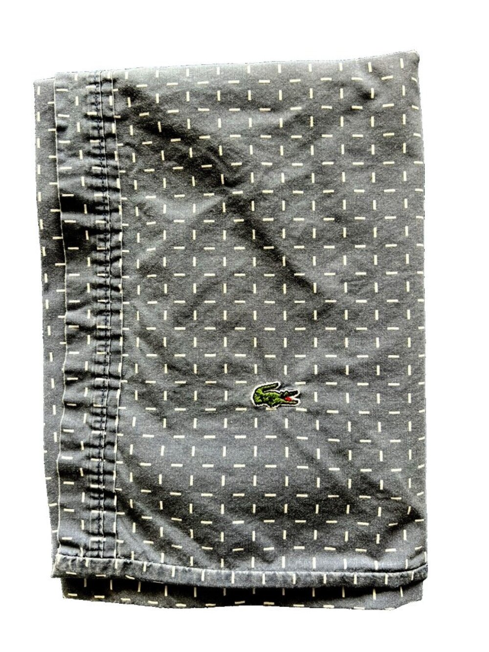 IZOD Pillowcase Standard Blue 100% Cotton Geometric Bedding Nautical Crocodile